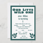 Unsere kleine wilde ein Geburtstag Einladung (Vorderseite)