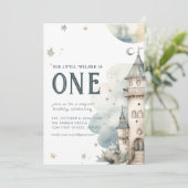 Unsere kleine Zauberhexe ist eine Einladung (Stehend Vorderseite)