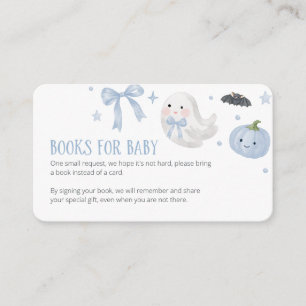 Unsere kleinen Boo-Jungen-Baby-Shower-Bücher fürs Begleitkarte