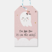 Unsere kleinen Boo Pink Babyduschmarken Geschenkanhänger (Vorderseite)