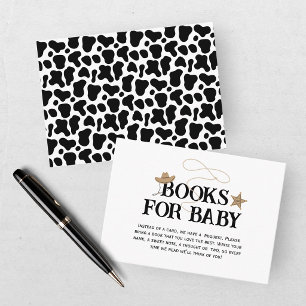Unsere kleinen Cowboy-Baby-Shower-Bücher für Baby Begleitkarte