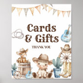 Unsere kleinen Cowboy Cactus Baby Shower Cards & G Poster (Vorne)