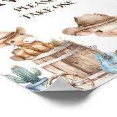 Unsere kleinen Cowboy Wild West Baby Duschfavorite Poster (Ecke)