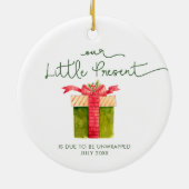 Unsere kleinen derzeitigen Personalisiert erwartet Keramik Ornament (Hinten)