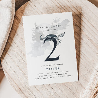 Unsere kleinen Drachenjungen 2. Geburtstag Einladung