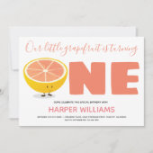 Unsere kleinen Grapefruits drehen einen ersten Geb Einladung (Vorderseite)