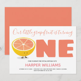 Unsere kleinen Grapefruits drehen einen ersten Geb Einladung