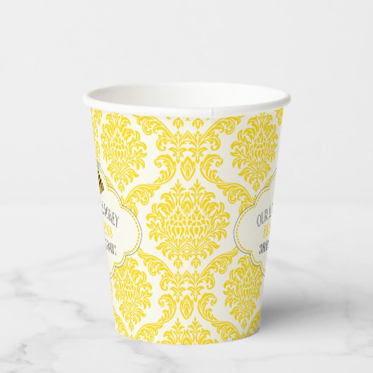 Unsere kleinen Honey Bee Birthday Paper Cups Pappbecher (Rechts)