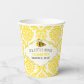Unsere kleinen Honey Bee Birthday Paper Cups Pappbecher (Vorderseite)