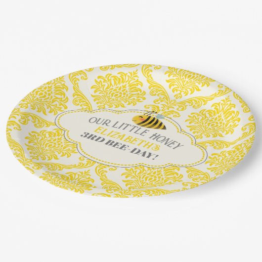 Unsere kleinen Honey Bee Birthday Paper Teller (Schrägansicht)