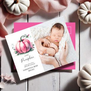 Unsere kleinen Kürbis-Sip-and-See-Baby-Shower-Einl Feiertagspostkarte