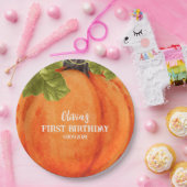 Unsere kleinen Kürbis zum ersten Geburtstag Kürbis Pappteller (Party)