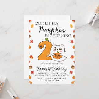 unsere kleinen Kürbisgeburtstage-Einladungen Einladung