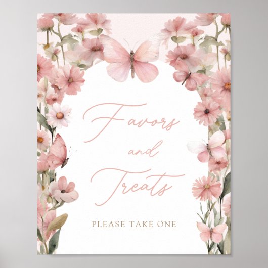 Unsere kleinen Schmetterling-Pink-Girls lieben und Poster (Vorne)