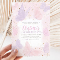 Unsere kleinen Schmetterlingsmädchen pink zum Gebu