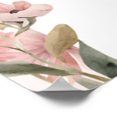 Unsere kleinen Schmetterlingspinken Mädchen 1. Geb Poster (Ecke)