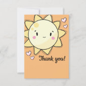 Unsere kleinen Sonnenscheinmädchen Dankeschön-Kart Dankeskarte (Vorderseite)