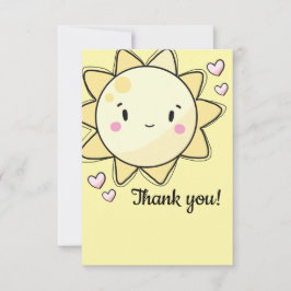 Unsere kleinen Sonnenscheinmädchen Dankeschön-Kart Dankeskarte