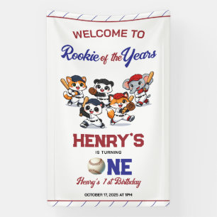 Unsere kleinen Tiere Baseball 1. Geburtstagsfeier Banner