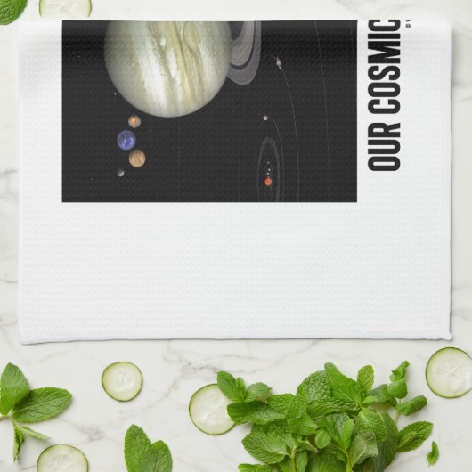 Unsere kosmische Nachbarschaft (Sonnensystem) Handtuch (Gefaltet)