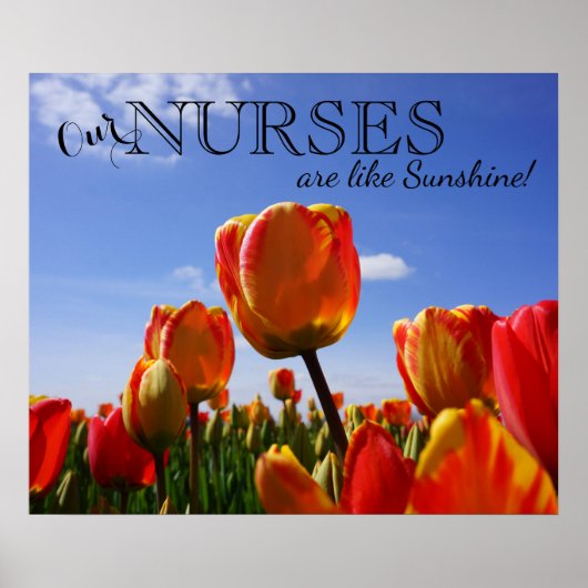 Unsere Krankenschwestern sind wie Sunshine! Poster (Vorne)