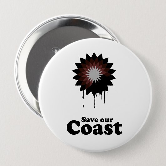 UNSERE KÜSTE gerettet Button (Vorne & Hinten)