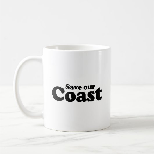 UNSERE KÜSTE gerettet Kaffeetasse (Links)