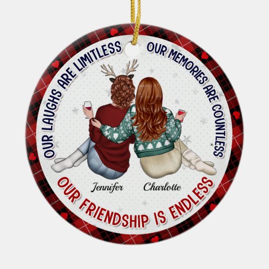 Unsere Lachen sind grenzenlos - Bestie Personalisi Keramik Ornament (Vorne)