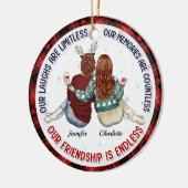 Unsere Lachen sind grenzenlos - Bestie Personalisi Keramik Ornament (Links)