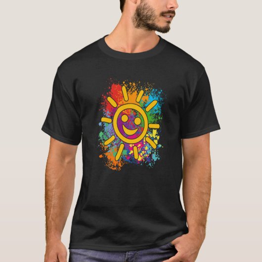 Unsere lachende Sonne unser Sonnenschein auf Farbf T-Shirt (Vorderseite)