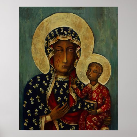 Unsere Lady Czestochowa Black Maddona Jungfrau Mar Poster (Vorne)