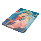 Unsere Lady der ewigen Hilfe für Katholiken Badematte (Schrägansicht)