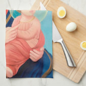 Unsere Lady der ewigen Hilfe für Katholiken Geschirrtuch (Viertel Falte)