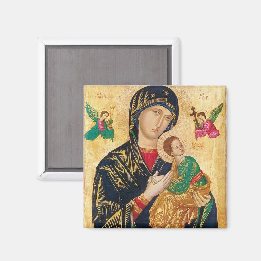 Unsere Lady der ewigen Hilfe Magnet (Vorderseite/Rückseite)