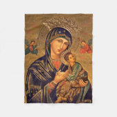 Unsere Lady der ständigen Hilfe Fleecedecke (Vorderseite)