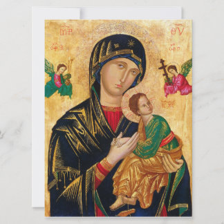Unsere Lady der ständigen Hilfe Jungfrau Mary Icon Karte