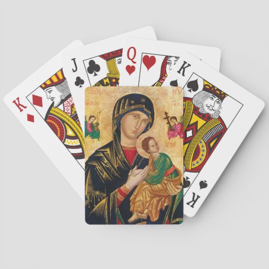 Unsere Lady der ständigen Hilfe Jungfrau Mary Icon Spielkarten (Rückseite)