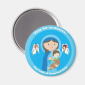Unsere Lady der ständigen Hilfe Magnet (Vorderseite/Rückseite)
