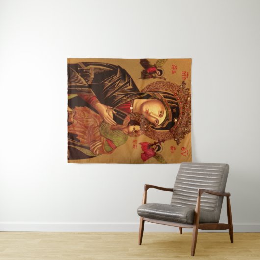 Unsere Lady der ständigen Hilfe Original-Version Wandteppich (Beispiel (Horizontal))