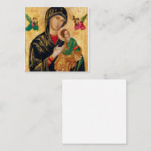 Unsere Lady der ständigen Hilfe Quadratische Visitenkarte (Vorne/Hinten)