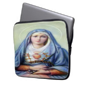 Unsere Lady der Trauern Laptopschutzhülle (Vorderseite Links)