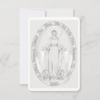 Unsere Lady der wunderbaren Medaille-Gebetskarte