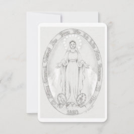 Unsere Lady der wunderbaren Medaille-Gebetskarte Einladung