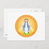 Unsere Lady der wunderbaren Medaille Postkarte (Vorne/Hinten)