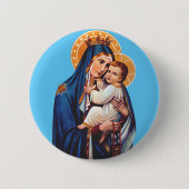 Unsere Lady des Monte Carmel Button (Vorderseite)