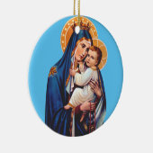 Unsere Lady des Monte Carmel Keramik Ornament (Rechts)