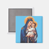 Unsere Lady des Monte Carmel Magnet (Vorderseite/Rückseite)