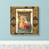Unsere Lady des Monte Carmel mit dem Baby Jesus Sc Leinwanddruck (Insitu (Holzboden))
