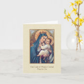 Unsere Lady des Monte Carmel Scapular Jesus Karte (Gelbe Blume)