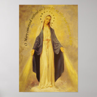 Unsere Lady des wunderbaren Medaillenplakats Poster